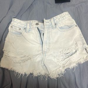 very light washed abercrombie jean shorts 24